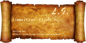 Lumnitzer Ilián névjegykártya